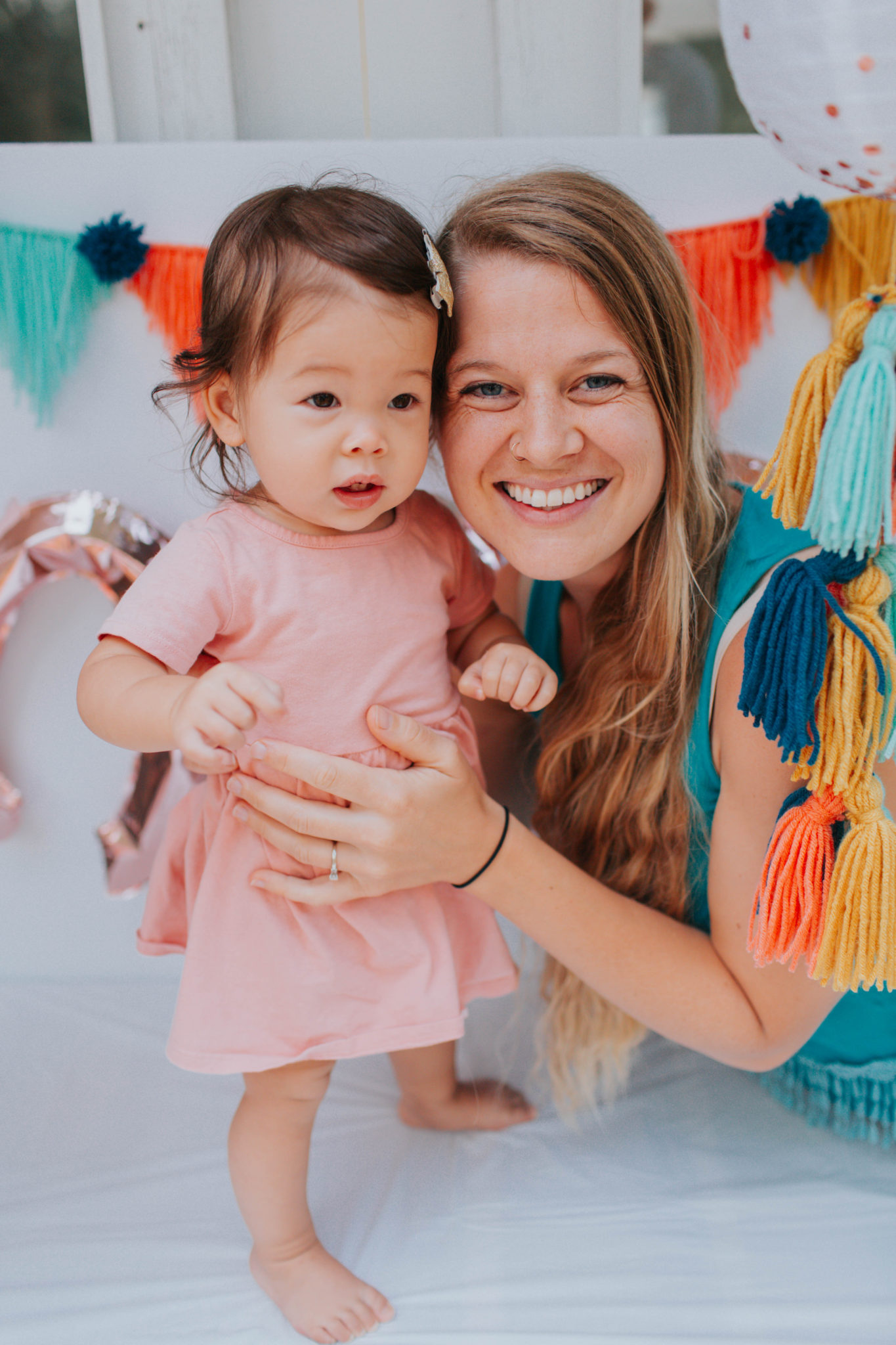 A ONEderful First Birthday Party with DIY Decorations and Brushstroke ...